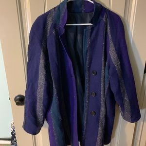 Purple and blue coat
